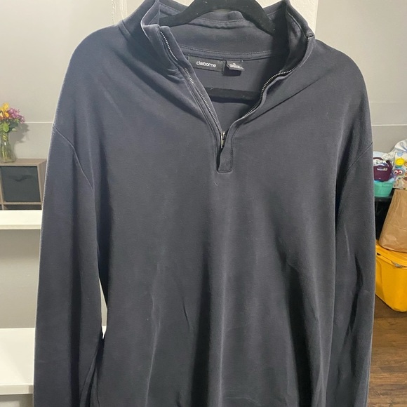 Claiborne Quarter Zipper Black Pullover Sweater - Picture 1 of 3